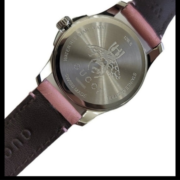 Gucci Luxury Watch Gorgeous! Swiss made and all leather! - Picture 7 of 8